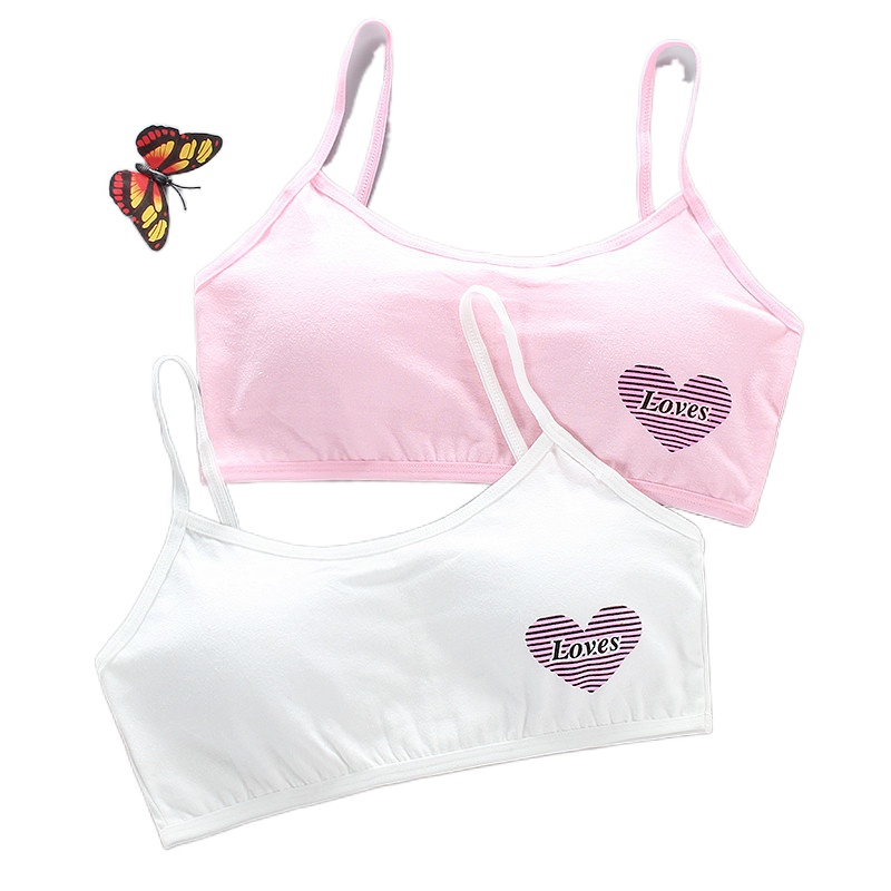 10PC Summer Girl Bras Teen Crop Top Sport Training Bras Puberty Underwear Vest Racerback Kids Tube Top Droppshipping 12