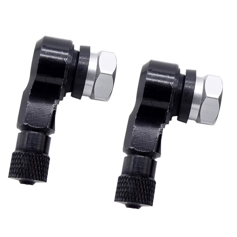 1 para uniwersalny 90 stopni 11.3mm zmodyfikowane motocyklowe nakładki na wentyl Moto ATV skuter opon zawór pnie akcesoria: czarny