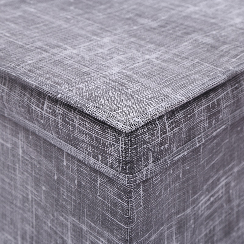 5 tailles boîtes de rangement avec couvercles Polyester tissu clair paniers de rangement conteneurs bacs avec organisateur de couverture