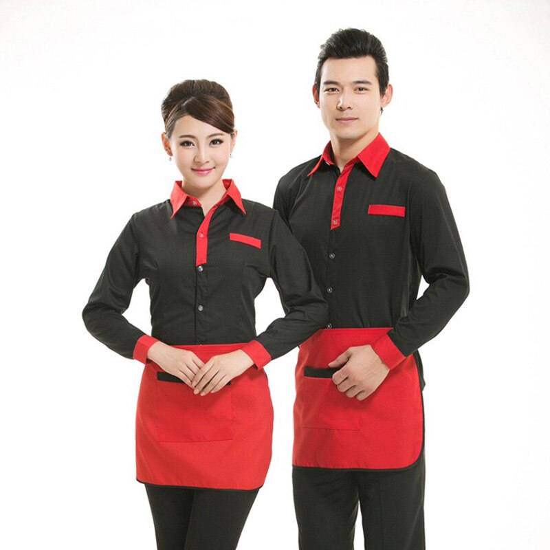 Kitchen Cooking Bar Pub Aprons Work Dining Half-length Long Waist Apron Catering Chefs Hotel Waiters Uniform