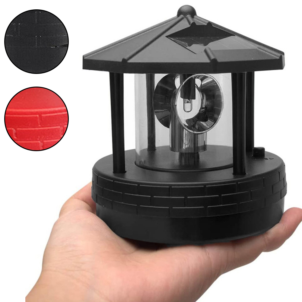 Lamp LED Solar Lighthouse Yard Garden Household 360 Degree Decor Decoration Lawn Light Street Light Waterproof