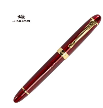 IRAURITA Fountain Pen Jinhao 450 Metal Ink Pens Caneta Tinteiro Pluma Fuente Office Black: Navy Blue / EF