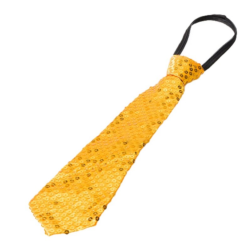 Pajarita de lentejuelas para niños y niñas, lazo elástico ajustable para boda, para actuaciones en el escenario, líder en ventas escolares: Yellow