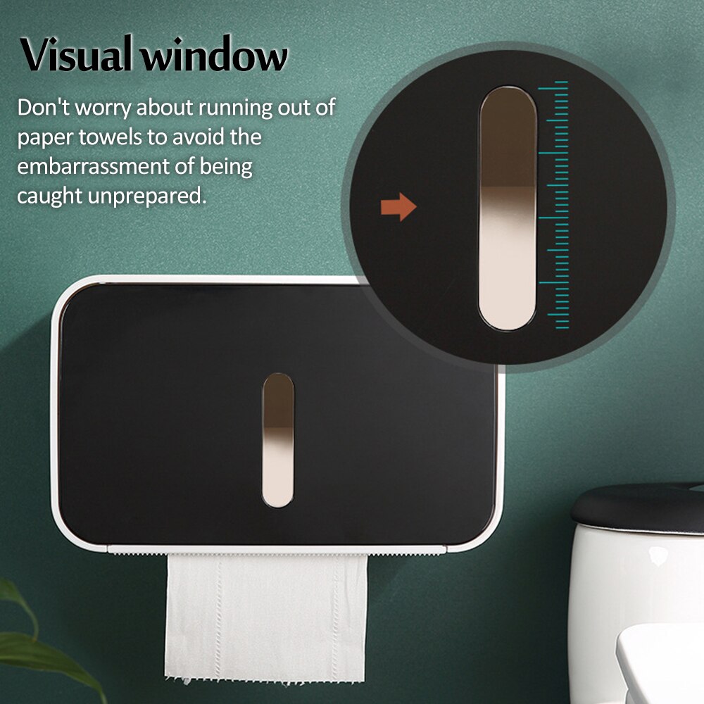 Multifunction Paper Holder For Toilet Paper Waterproof Wall Mounted Toilet Paper Tray Roll Paper Tube Bathroom Tissue Box Shelf