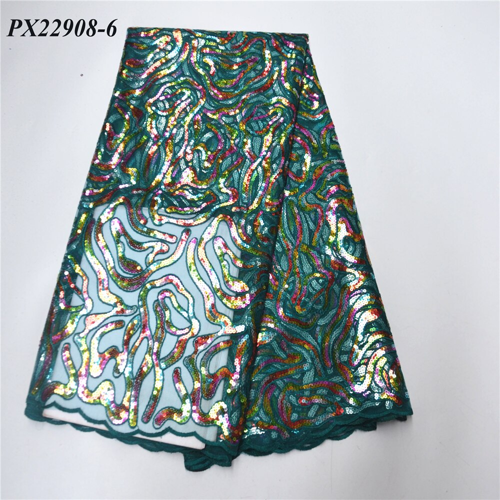 Tela de encaje francés transparente, de Rayas de lentejuelas bordadas, falda bonita, estilo africano