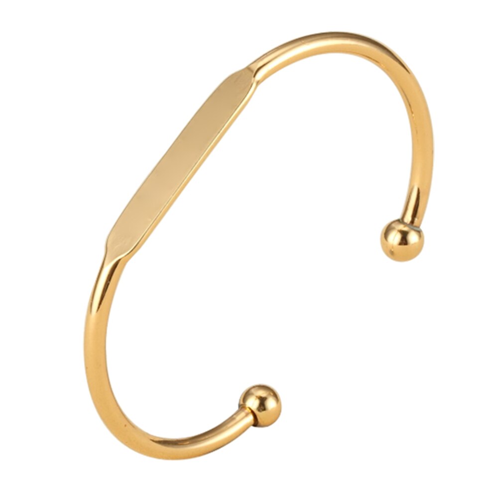 Mylongingcharm 50 Stks/partij Blank Manchet Armbanden Graveerbare Koperen Armband Rosegoud Gouden Armbanden T0692