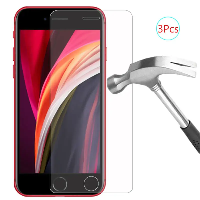 3 uds vidrio protector para iphone 8 7 6 6s Plus protectores de pantalla para iphone8 8Plus 6Plus 7plus Glas aifone 6 s cubierta de película