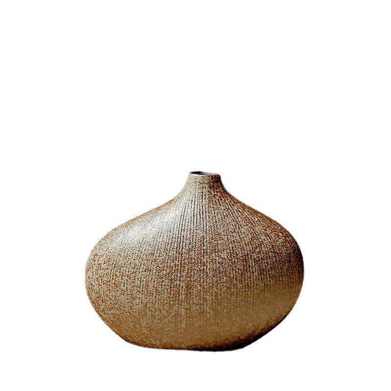 Europese Stijl Steengoed Bloem Keramische Vaas Chinese En Japanse Keramische Kleine Vaas Retro Bloem Aardewerk Ornamenten