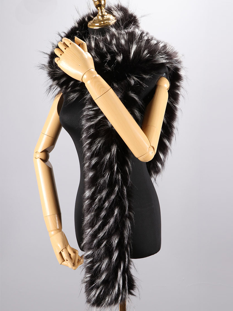 180cm Super Long Faux Fox Fur Scarf Autumn Winter Women Scarf Cosplay Warm Fluffy Shawl Wrap Luxury Scarf: green