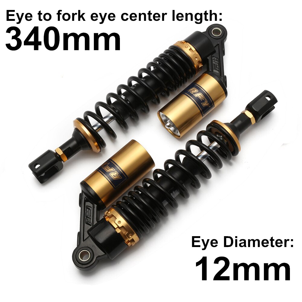 Universal 235mm 280mm 320mm 340mm Motorcycle Air Shock Absorber Rear Suspension Fork Dirt Bike Motor Scooter ATV Quad UTV