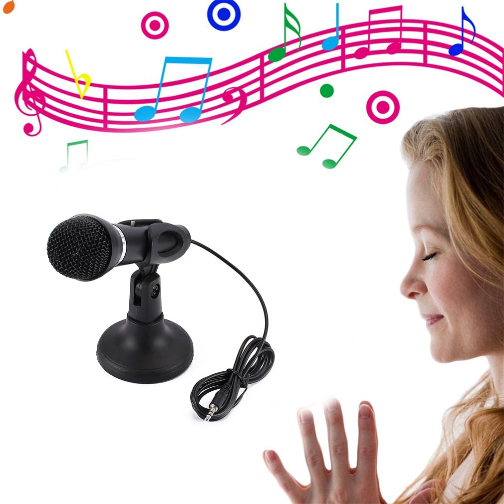 Microphone Computer Condenser Studio Mic 3.5mm socket &amp; Play for Desktop Laptop for Online Chatting Recording Gaming