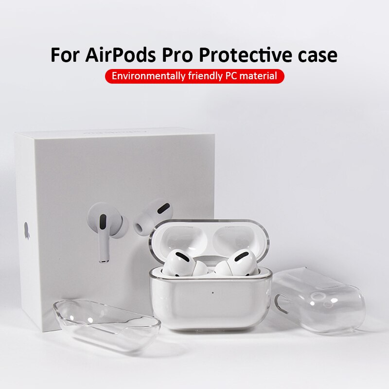 Transparent PC Hard Shell Cover For Apple Airpods Pro Cover Bluetooth Headset Set Earphone Case