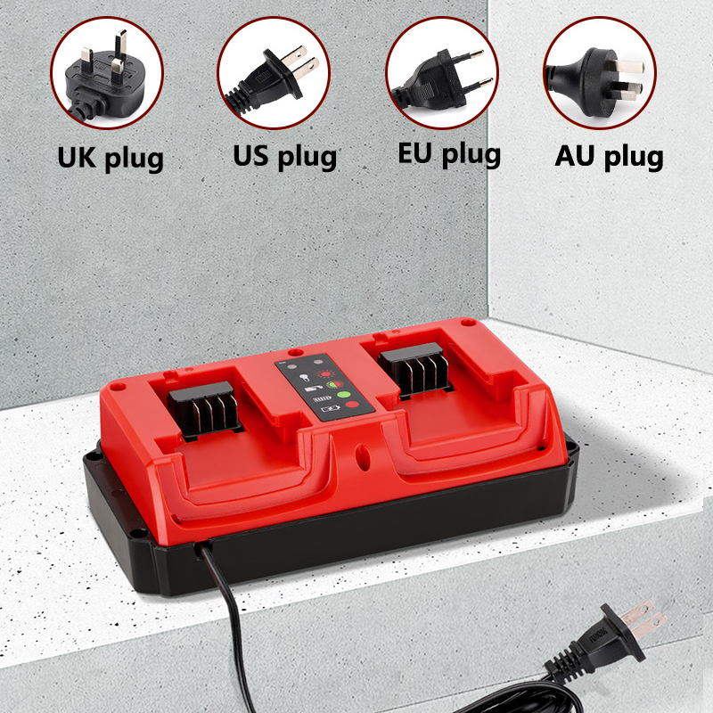 chargeur Portable à double Ports pour batterie au Lithium Milwaukee 18V-20V Rechargeable 48-11-1815 48-11-1820 48-11-1830 chargeur rapide