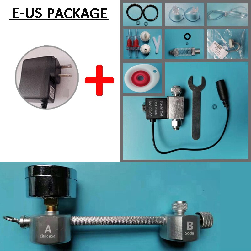 ZRDR Aquarium DIY CO2 generator system kit CO2 generator, bubble counter diffuser with solenoid valve,For / Aquatic plant growth: E-US