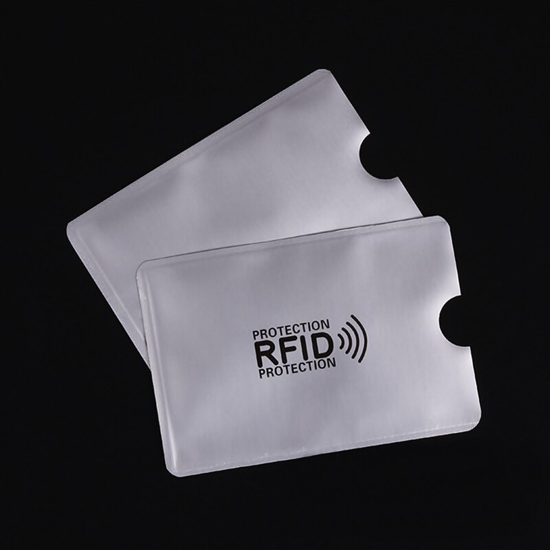 5pcs Anti Rfid Blocking Reader Lock Bank Card Holder ID Bank Card Case Rfid Protection Metal Credit Card Holder Aluminium