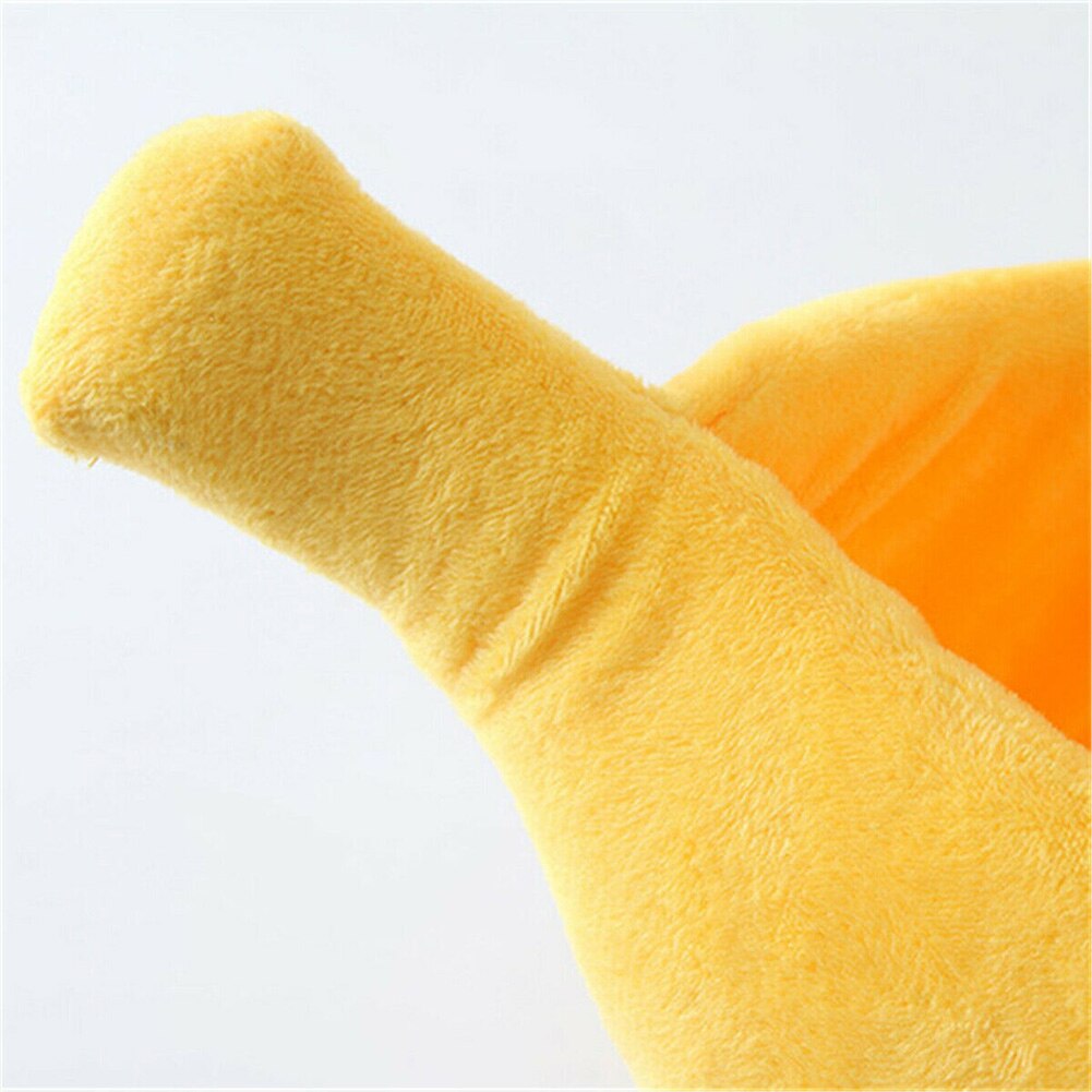 Banana Peel Cat House Cute Bed Mat Soft Plush Padding Cushion for Cats Kittens L5 #4