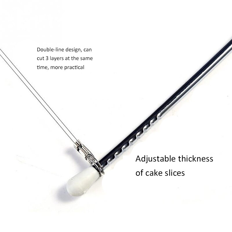 Double Line Cake Slicer Cutter Adjustable Stainless Steel Bread Cake Cut Slicer Levele Cake Decorating DIY Bakeware Kitchen Tool