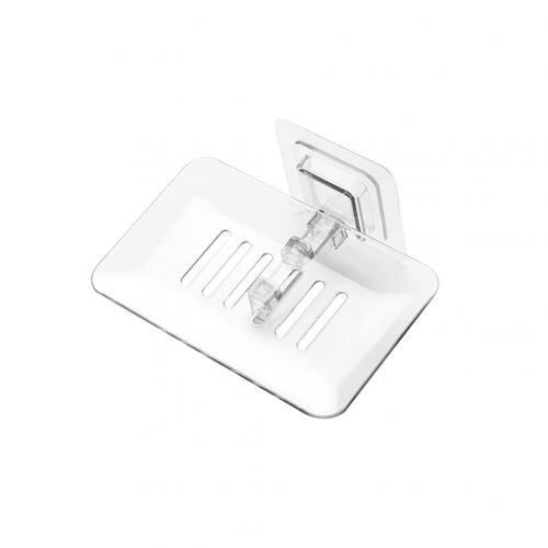 Badkamer Douche Zeepkist Schotel Lade Plaat Organisator Wandmontage Opbergrek: WHITE