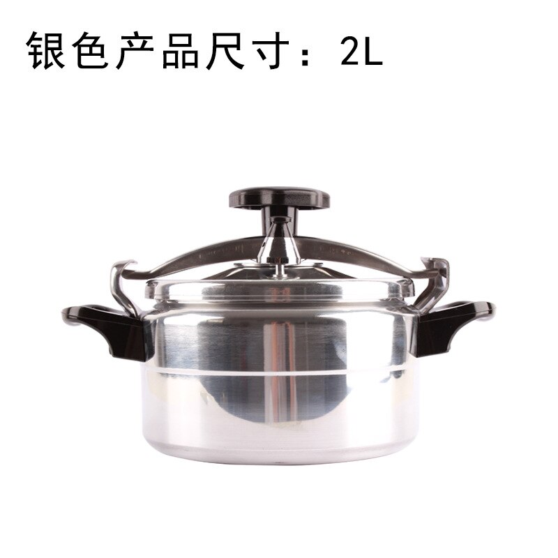 18cm Aluminum 2L/3L Explosion-Proof Pressure Cooker Pot Outdoor Camping Pot High Elevation Pressure Cooker: Silver 2l