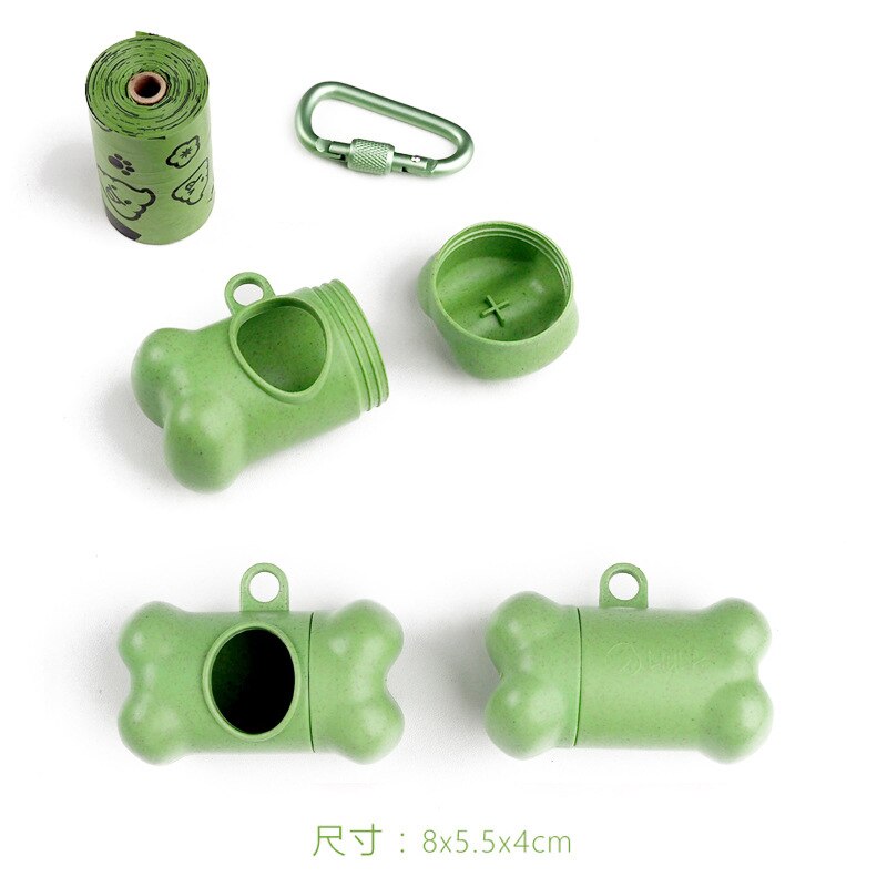 Eco-vriendelijke Producten Hond Kak Zak Dispenser Bot Vorm Hond Tas Houder Reizen Kat Hond Zak Dispenser Afbreekbaar Recycling