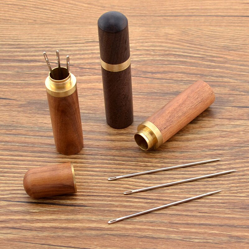 Toothpick Bucket Ebony Toothpick Mini Portable Hiking Bucket Box Craft Handmade Portable Wooden Needle Toothpick Bucket