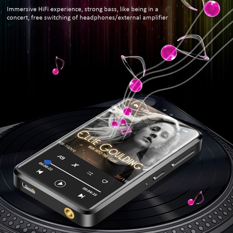 Music Player 3.0-Inch Bluetooth Press Full-Sn Music Player, Bluetooth + External MP4 with FM Function