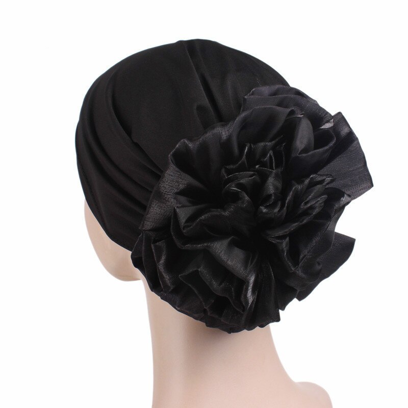 Grande fleur musulmane Hijab écharpe femmes perte de cheveux casquette Beanie Skullies Cancer chimio casquette islamique indien chapeau couverture tête écharpe Bonnet: style262-2