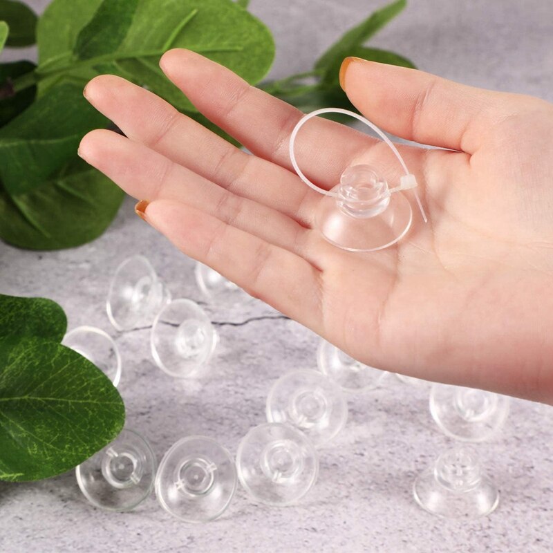 FashionAquarium ventosa-24 piezas pecera ventosa acuario ventosa gancho de succión con atadura de cables ajustable