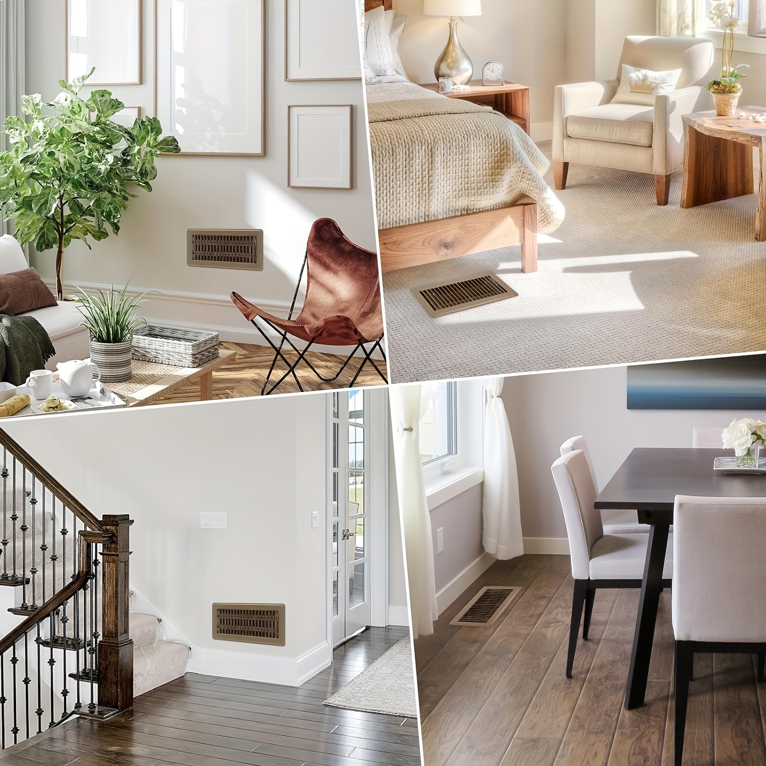 1pc 4x 10inch Floor Vent Covers, Vent Covers for Home Floor , Heavy Duty Floor Register Metal Cooling, Metal Heat Vent Covers