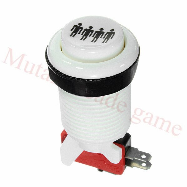 Happ style 1p/2p/3p/4p playe wit/zwarte start amerikaanse drukknoppen met microschakelaar voor arcade machine games mame jamma onderdelen: Wit 4p