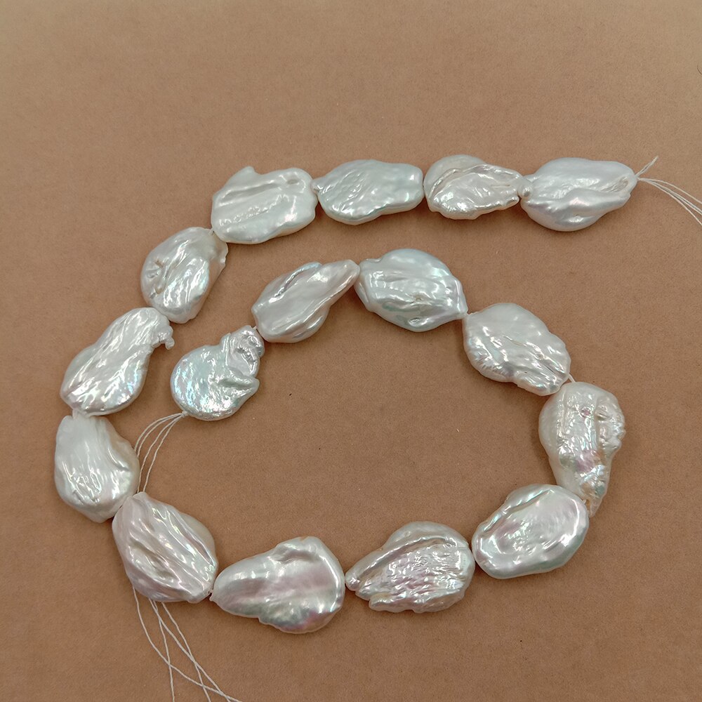 Perleperler ,100%  natur ferskvand løs perle med barok form, stor barok form perle, stor keshi perle har få repareret