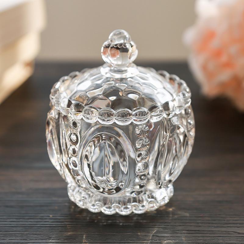 Crystal Glass Storage Tanks Candy Jar Spices Snacks Seasoning Cans Coffee Sugar Bulk Container Kitchen Supplies Wedding: E