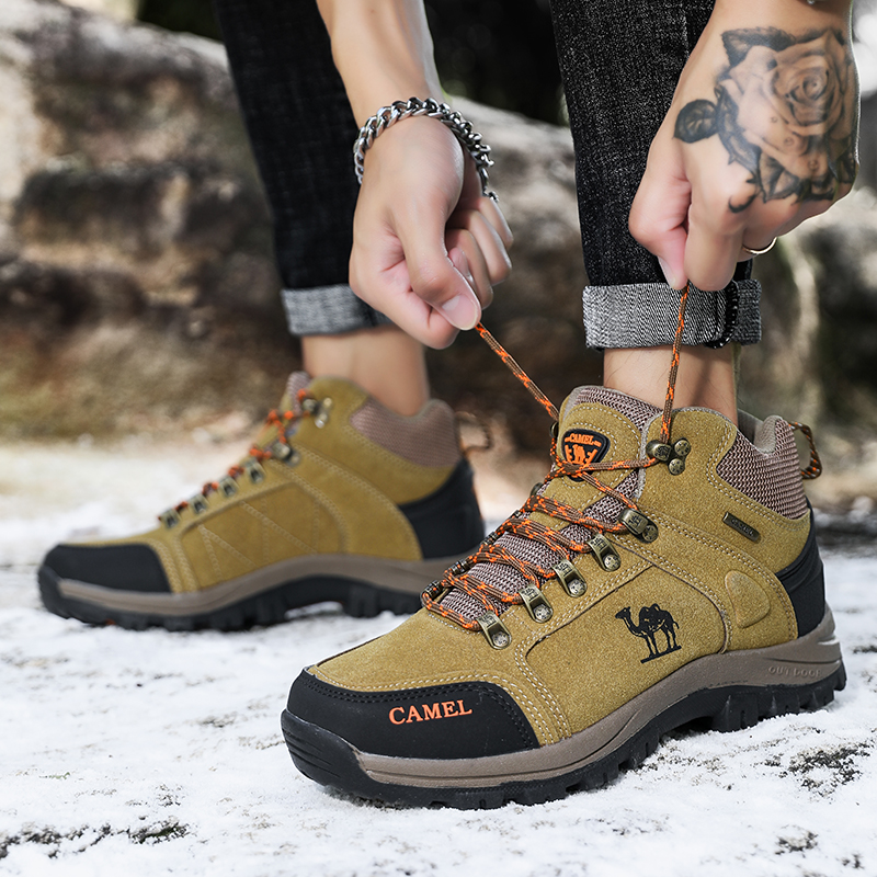 Winter draussen Turnschuhe Männer Wanderschuhe Klettern Berg Verfolgung Wandern Schuhe Männer Schnee Stiefel Pelz Warme Männer Wandern Stiefel