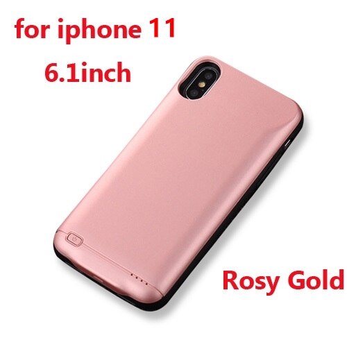 Hot 10000mAh ładowarka Case dla iphone 6 6s 7 8 Plus Power Bank etui do ładowania dla iphone 11 Pro XS Max 6s power bank Case: 11 Rose