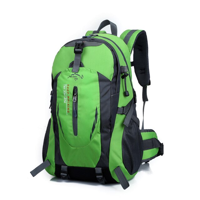 Utomhus ryggsäck 40l vattentät bergsklättringsväska camping vandring cykling klättring resor ryggsäck laptop män kvinnor sportväskor: 301 gröna