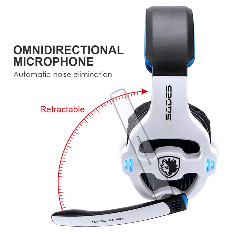 Sa903 Kopfhörer 7,1 USB PC Headset Tiefe Bass Gaming Kopfhörer Mit LED Mikrofon Für Spiele-Player