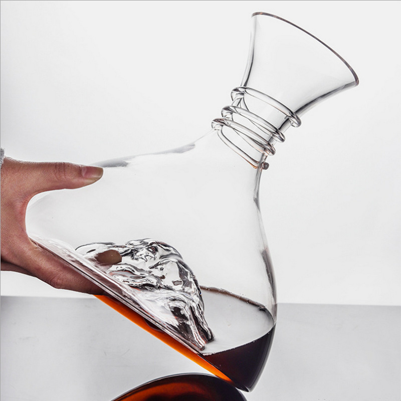 1800ML Red Wine Decanter Crystal Glass Reds Wines Whiskey Wines Wine Quick Waterfall Iceberg Dispenser Red Wines Kettle
