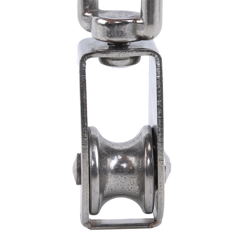 M15/M20 Stainless Steel Pulley Single/Double Wheel Swivel Lifting Rope Pulley Set Bearing Lifting Wheel Tools