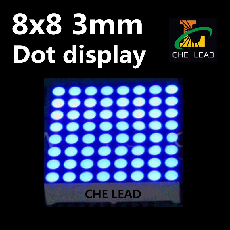 8*8 White 3mm highlight LED 32*32mm dot matrix display module 8X8 dot matrix module common anode