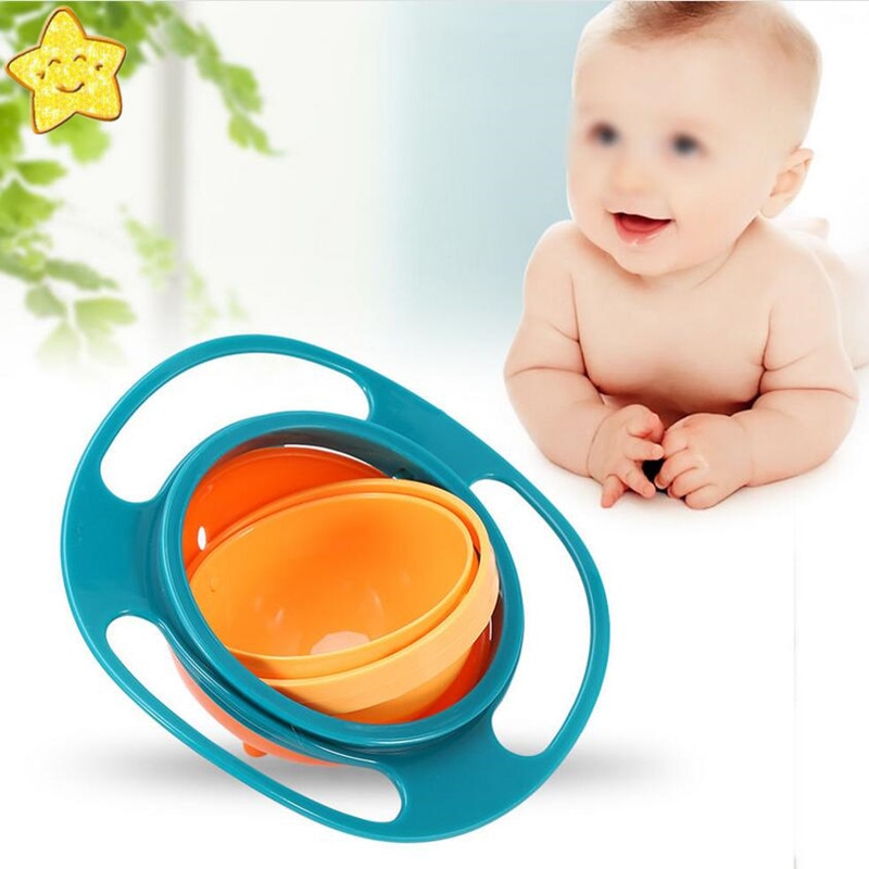 baby matskål søt baby gyro skål universell 360 roter sølsikker skål matkvalitet pp servise låve og #39 ;s baby servise