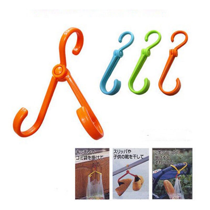 Portable Shoes Hanger Foldable Rotatable Mini Clothes Hanger Pothook Drying Rack airer
