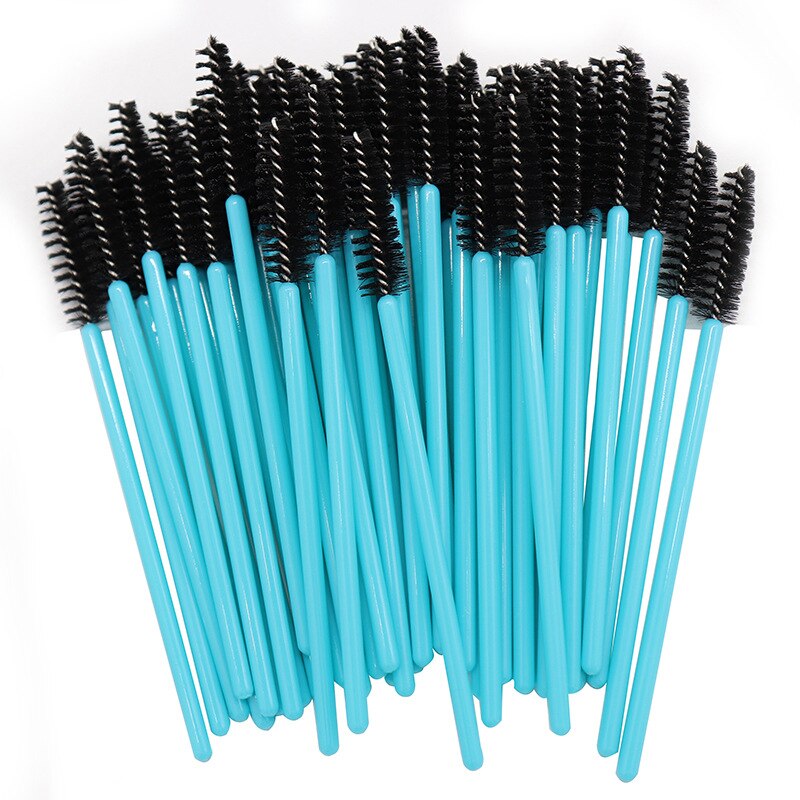 50 stk/pakke engangs øjenvippe børste øjenvippe makeup børste mini mascara wands børste øjenvippe forlængelse makeup værktøj
