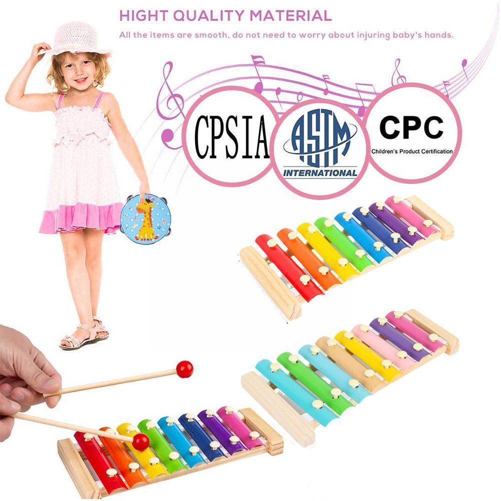 1Pcs Houten Xylofoon Baby Muzikale Grappig Educatief Voor Kinderen Muziek Speelgoed Muzikale Kid Xylofoon Speelgoed Instrume D8W8