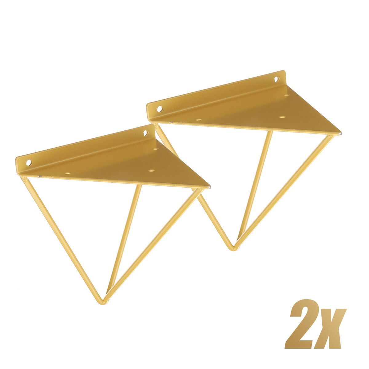 2 stk trekant foldebeslag metal tung støtteplanke vægmonteret bænk bord foldbar hylde beslag hjem møbler hardware: Guld