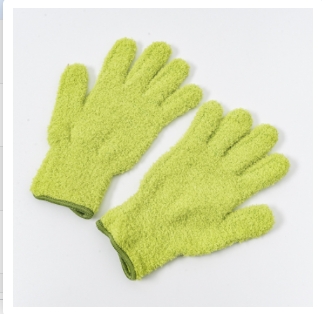 1 par de guantes de microfibra para quitar el polvo, guantes de limpieza, herramienta de eliminación de polvo para ventanas, guantes de limpieza reutilizables, herramienta de limpieza del hogar: Verde