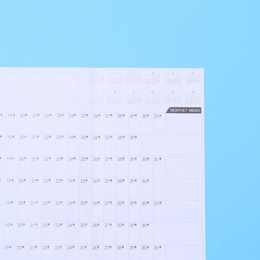 2Pcs Calenders Calender Lovely Planner Simple Style Wall Memo for Home