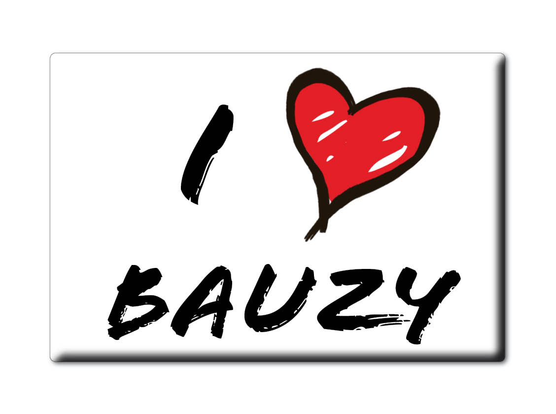BAUZY aimant lodestone BRETAGNE (41) France frigo aimant SOUVENIR j'aime: INFORMAL