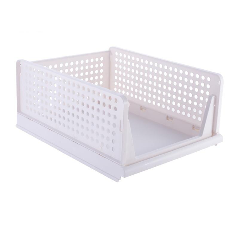 1PC Home Wardrobe Storage Box Closet Clothing Organizer Dorm Room Clothes Organization Layered Shelf Bedroom Cabinet Shelf Rack