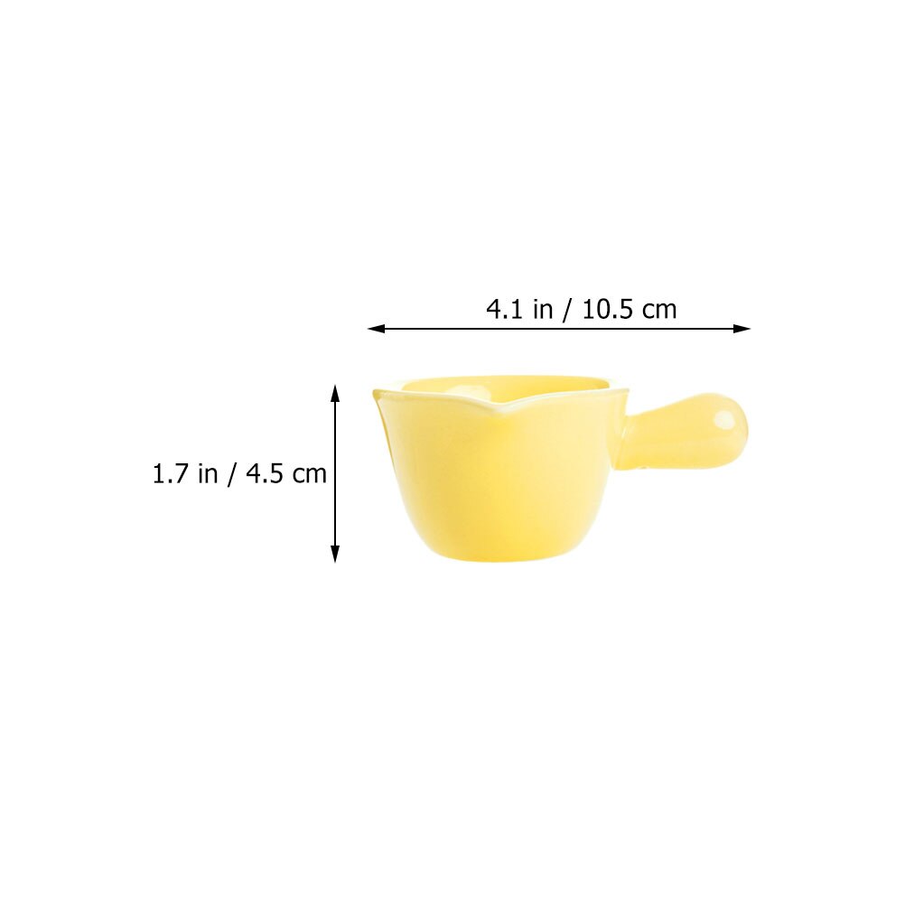 5pcs Creamer Jugs Handle Ceramic Dipping Bowls Steak Sauce Jugs Mini Creamer Jugs for Restaurant Home