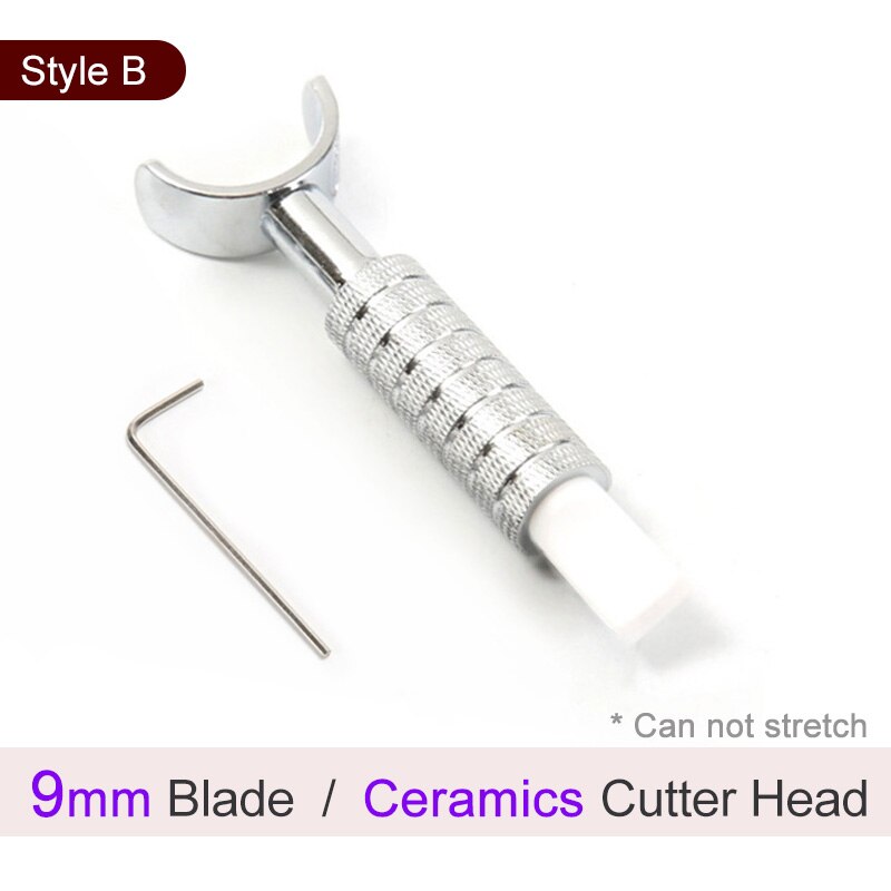 Leather Handwork Tool Rotary Swivel Knife Nicking Tool Ceramic Knife Head Perfect for Manual Leather with Extra Angle & Blades: Style B 9mm Ceramic
